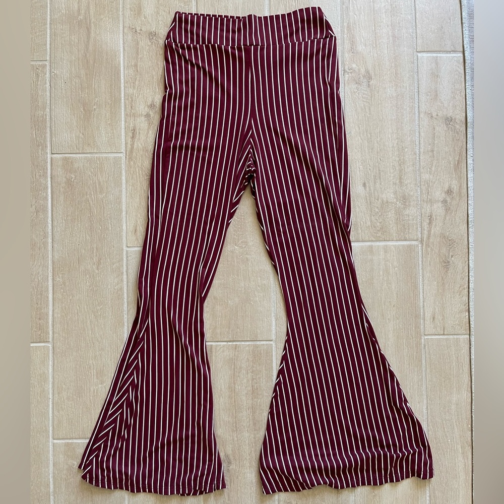 Lucky & Blessed Western Striped Bell Bottom Pants